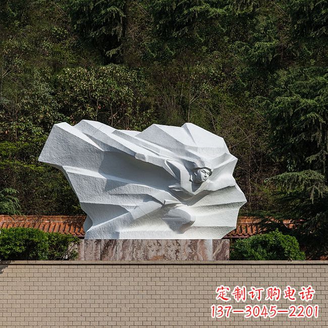 湖南英雄人物黄继光景区景点汉白玉石刻雕塑