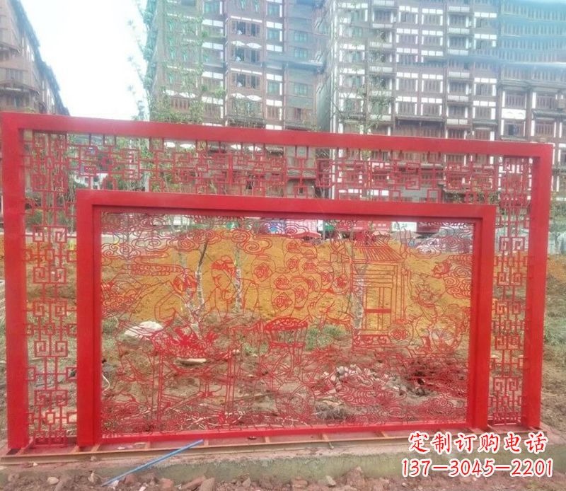 湖南迎春福字剪纸雕塑