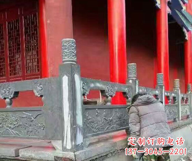 湖南园林仿古石栏板景观石雕 (9)