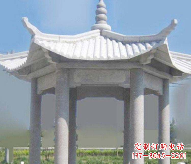 湖南园林仿古石凉亭景观石雕