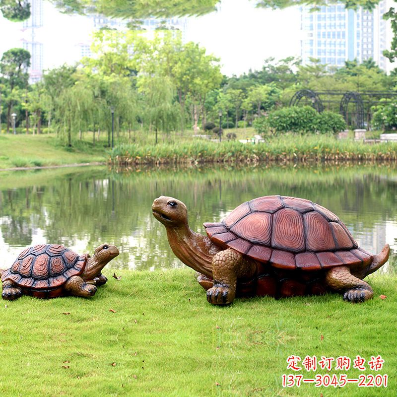 湖南园林仿真乌龟玻璃钢池塘湖泊水景雕塑摆件