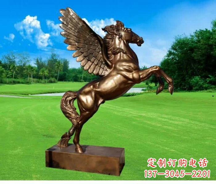 湖南园林飞马铜雕 (2)