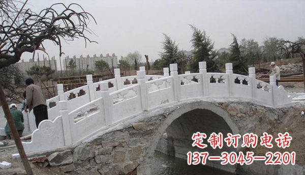 湖南园林汉白玉大桥栏板景观石雕