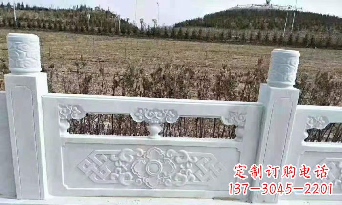 湖南园林汉白玉石浮雕栏板 (4)