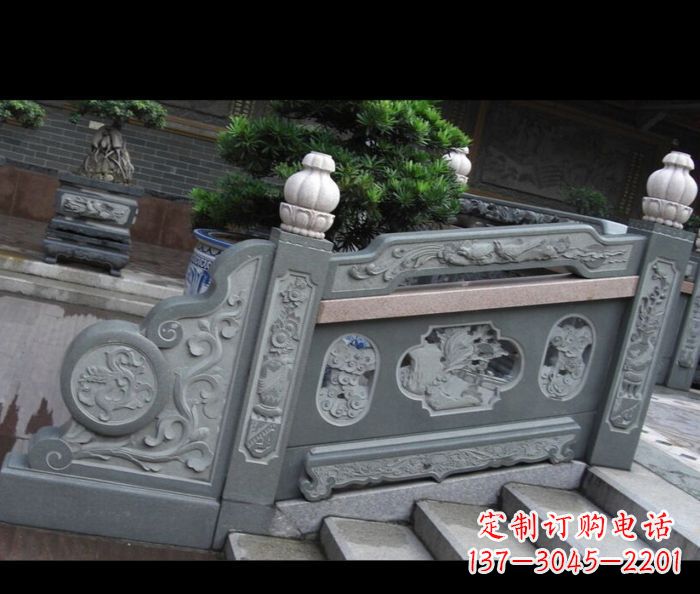 湖南园林景观大理石栏板雕塑 (6)