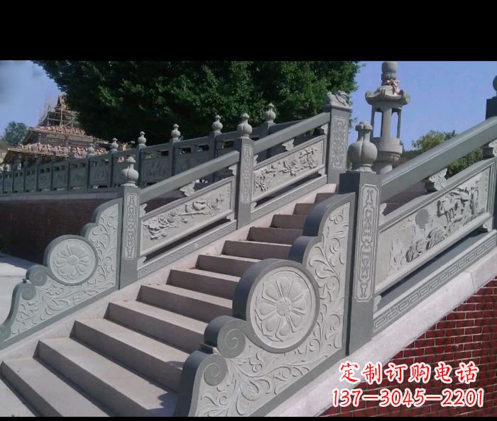 湖南园林景观大理石栏板雕塑 (4)