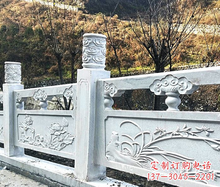 湖南园林景观大理石栏板石雕 (7)