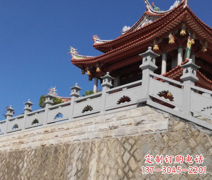 湖南园林景观大理石镂空莲花石栏板