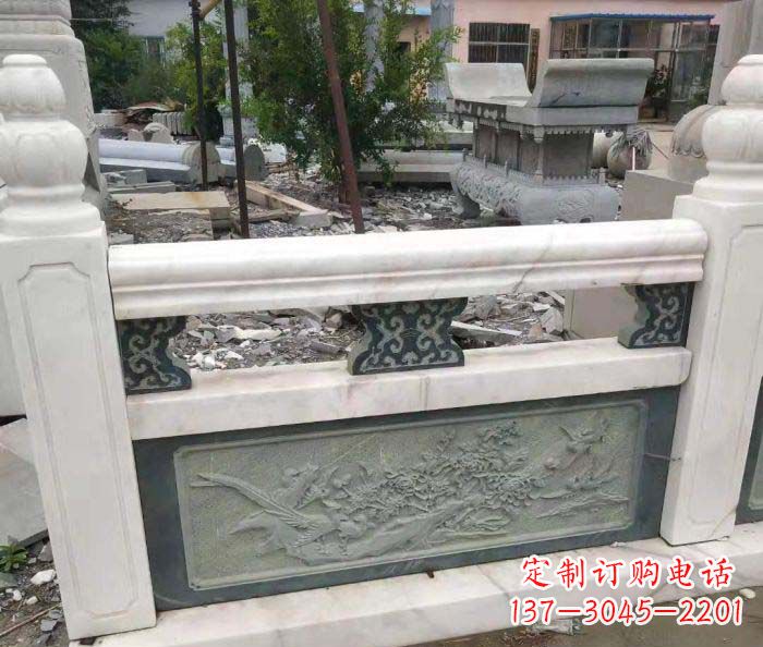 湖南园林景观大理石桥栏板石雕 (2)