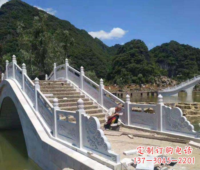 湖南园林景观大理石桥栏板石雕_1