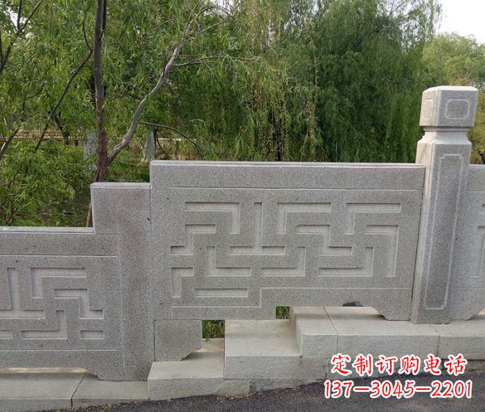 湖南园林景观大理石桥栏板石雕 (7)