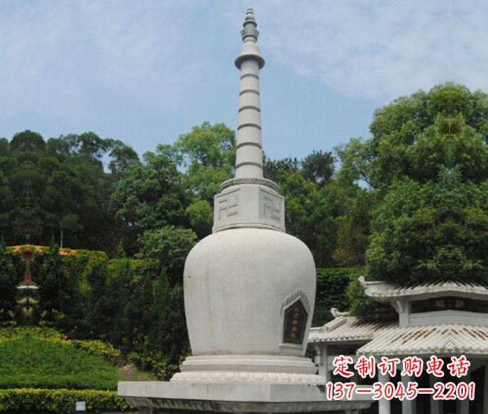 湖南园林景观大理石舍利塔石雕