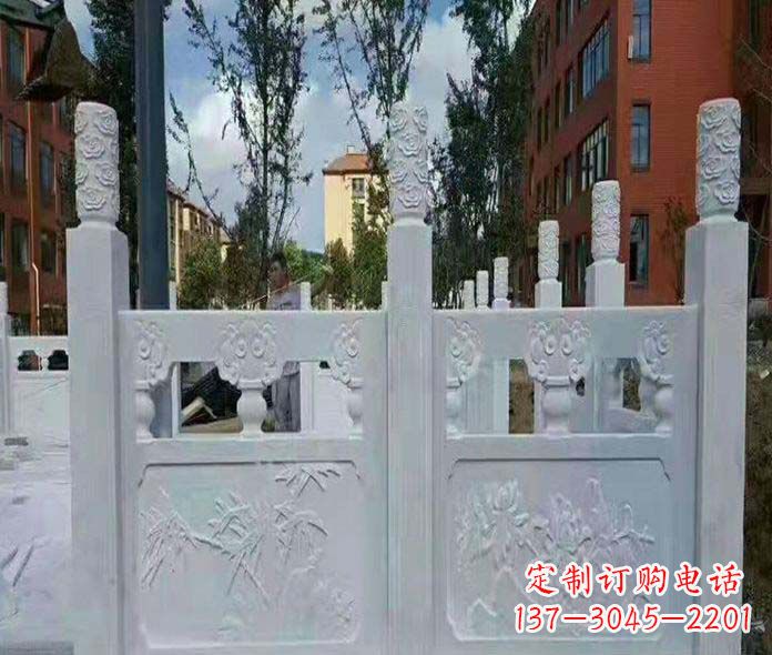 湖南园林景观大理石桥栏板石雕_2