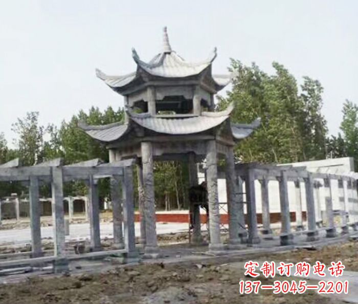 湖南园林景观多层凉亭石雕 (2)