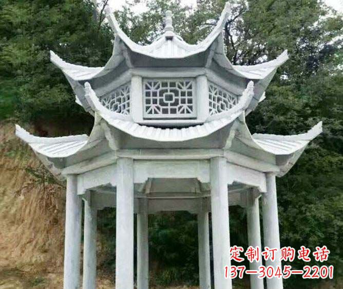 湖南园林景观多层凉亭石雕