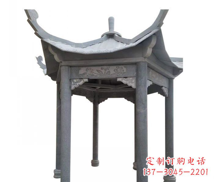 湖南园林景观仿古石雕凉亭 (3)