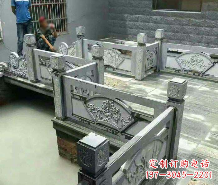 湖南园林景观仿古石浮雕栏板 (4)