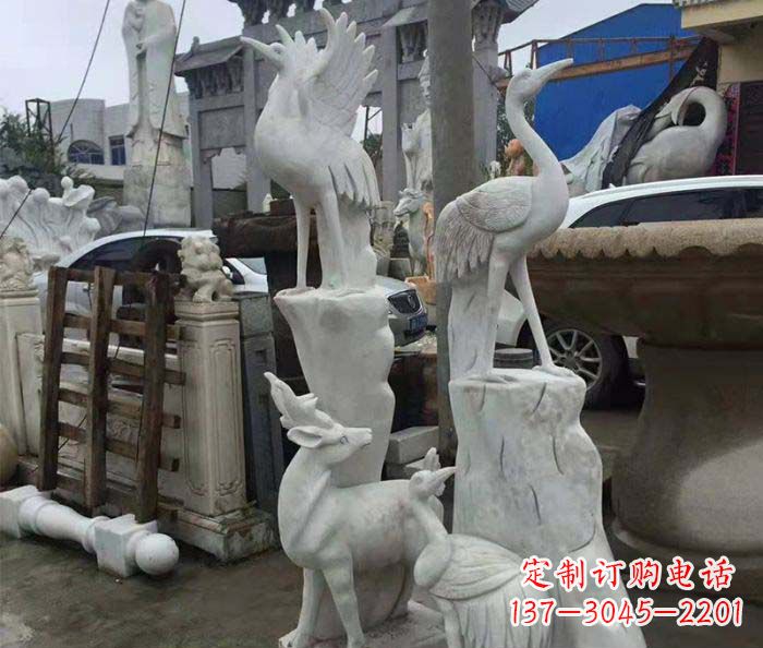 湖南园林景观仙鹤石雕