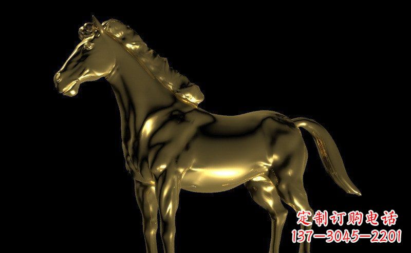 湖南园林马动物景观铜雕