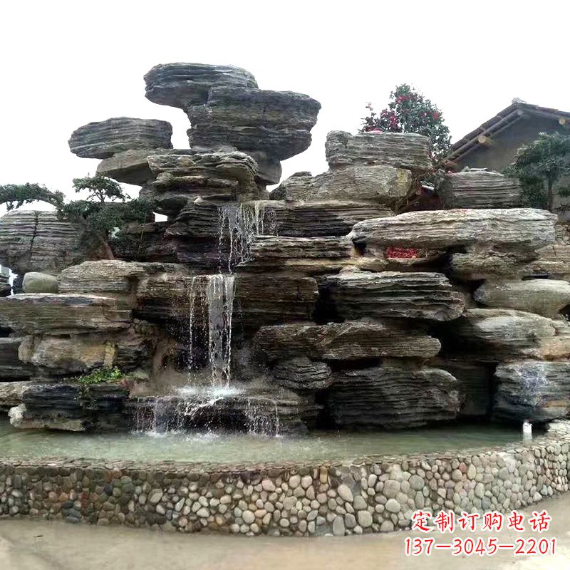 湖南园林塑石假山流水