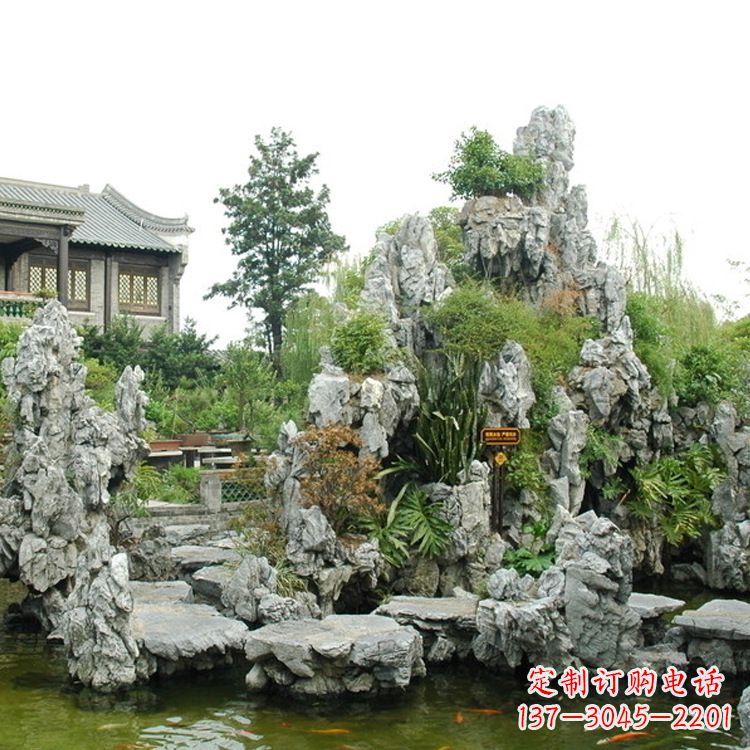 湖南园林庭院奇石假山