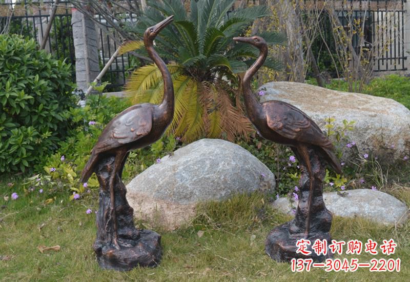 湖南站立仙鹤雕塑 (2)