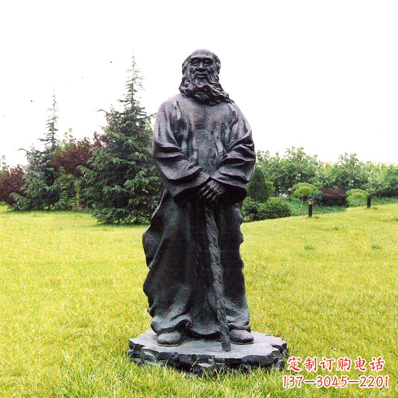 湖南张大千铜雕像-公园近代名人著名人物雕塑