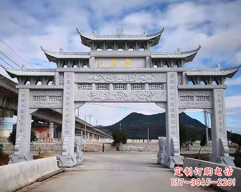 湖南张掖石雕牌坊雕刻