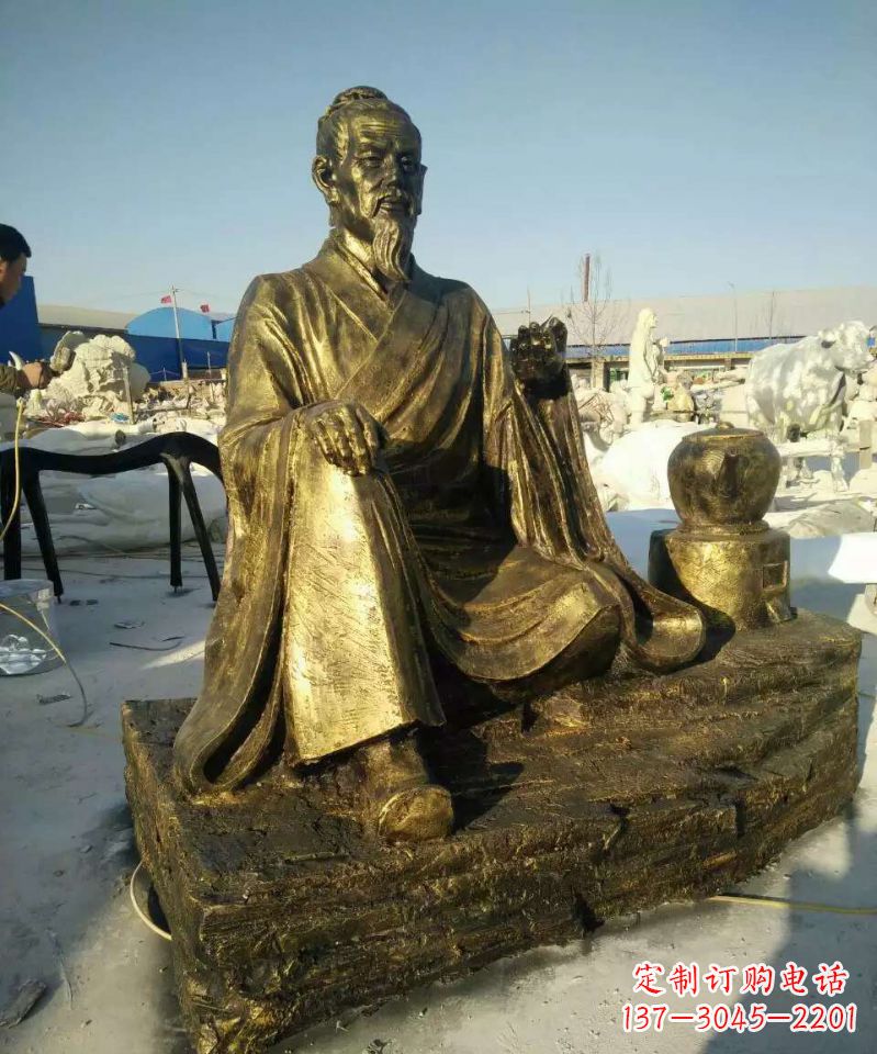 湖南张仲景人物铜雕