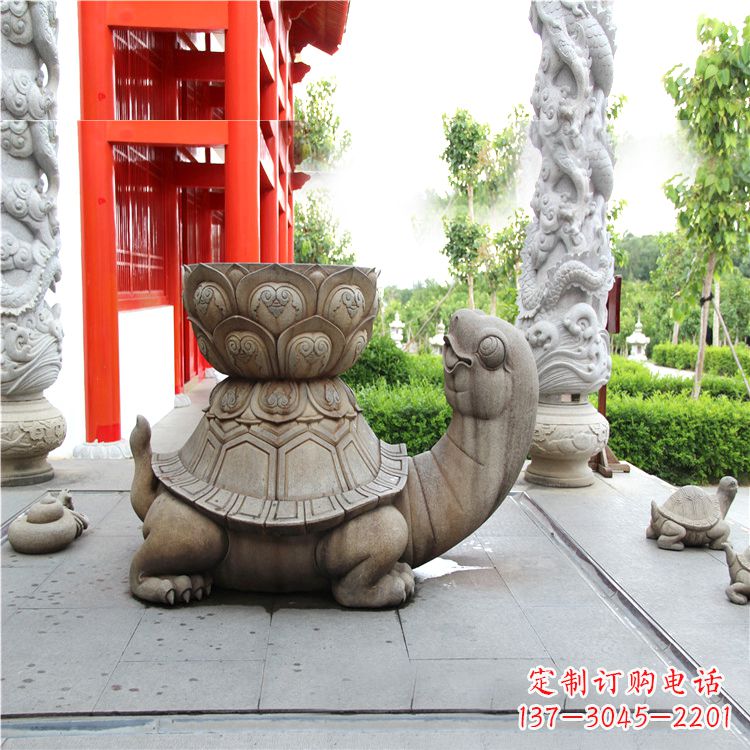 湖南长寿龟乌龟石雕