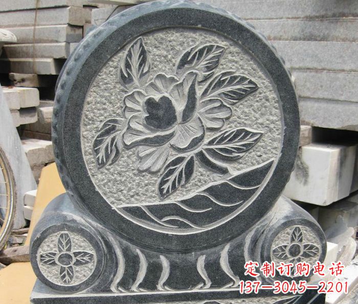湖南招财抱鼓石仿古石门墩