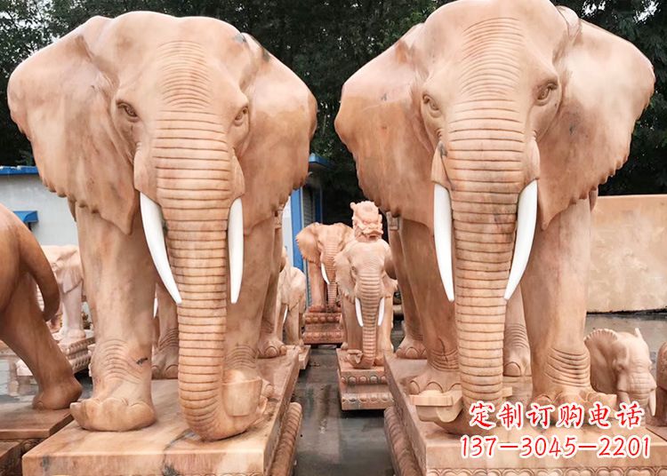 湖南招财大象石雕