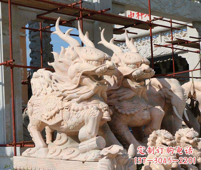 湖南招财瑞兽麒麟石雕