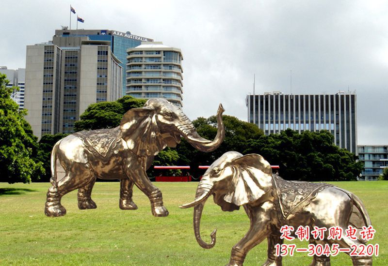 湖南招财镇宅大象铜雕
