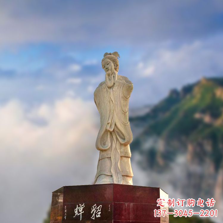 湖南中国古代四大美女之貂蝉景观石雕