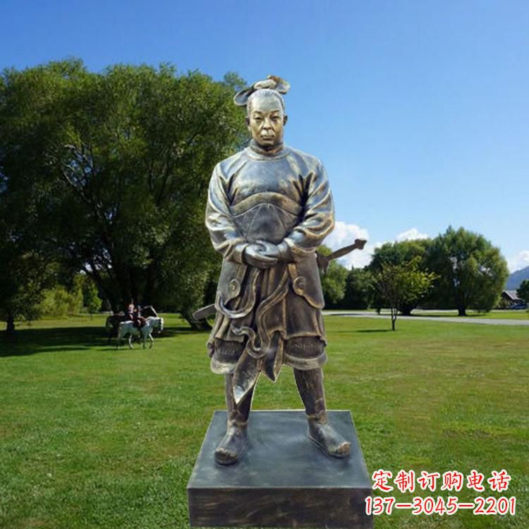 湖南中国汉初三杰之韩信仿铜雕像