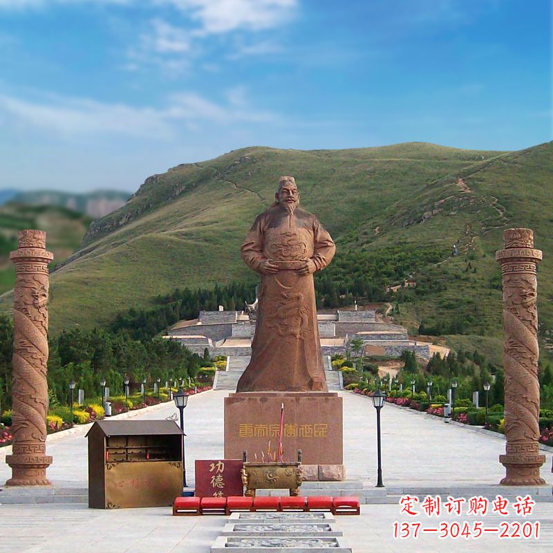 湖南中国历史名人大型李世民景观雕塑