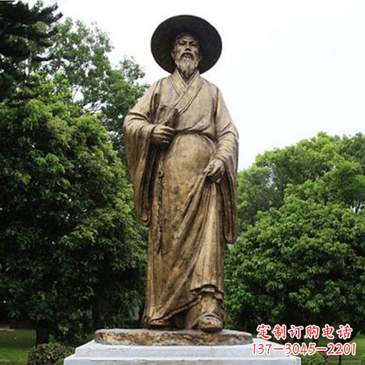 湖南中国历史文化名人北宋文学家苏轼苏东坡铜雕像
