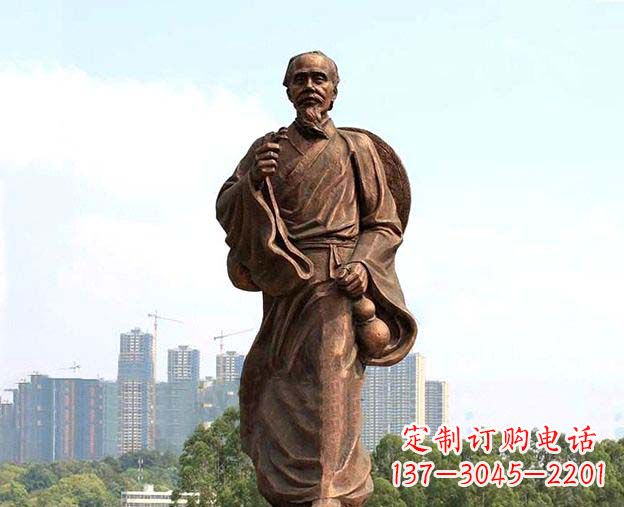 湖南中华古代名医华佗铜雕像