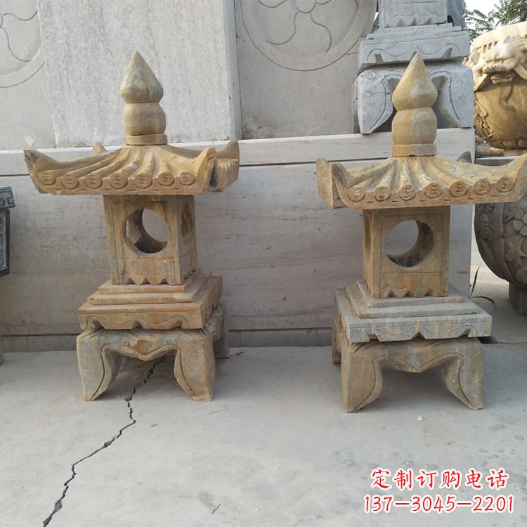湖南中式仿古低墩石灯笼