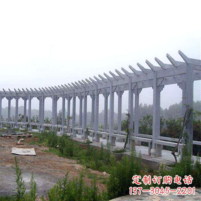 湖南中式花架石雕长廊