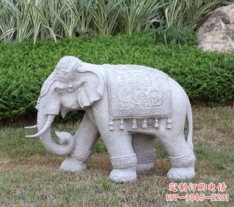 湖南中式石雕大象