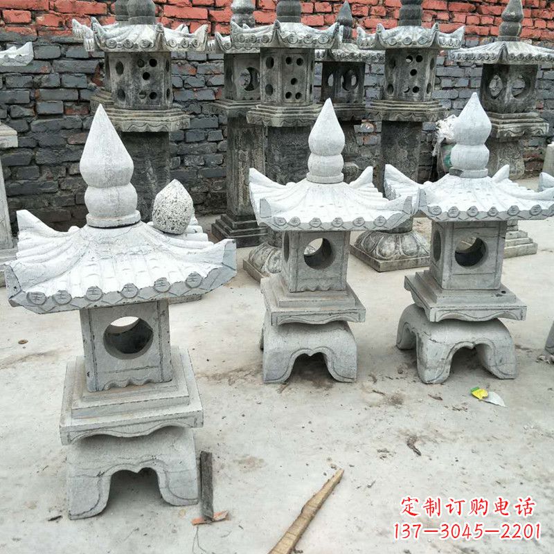 湖南中式庭院石雕灯笼