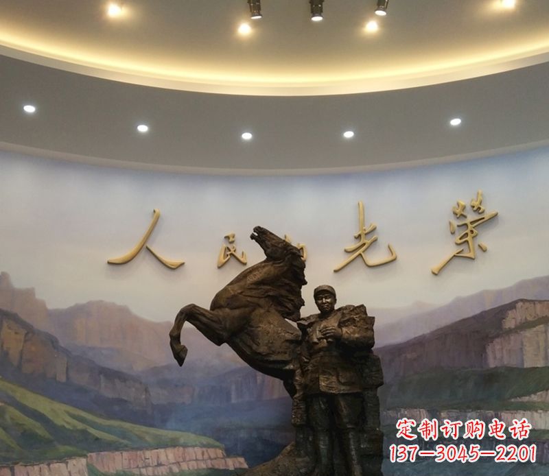 湖南朱德人物景观铜雕