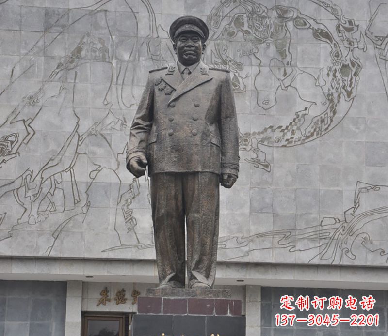 湖南朱德人物铜雕