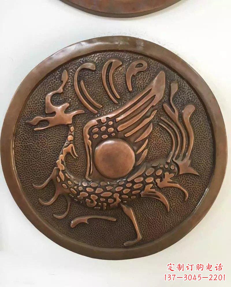 湖南朱雀铜浮雕