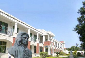 湖南校园名人牛顿石雕头像