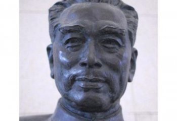 湖南周恩来头像铜雕