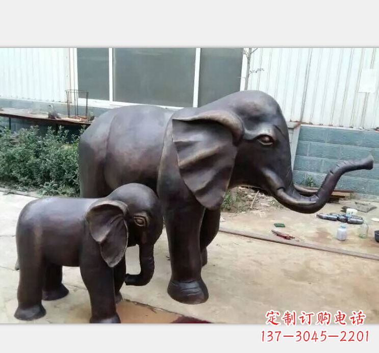 湖南铸铜公园大象雕塑