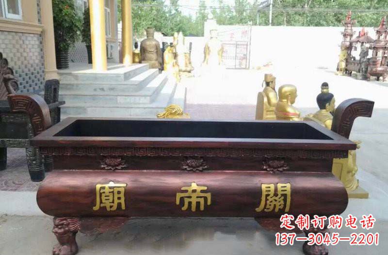 湖南铸铜关帝庙香炉